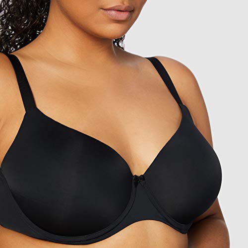 Marca Amazon - Iris & Lilly Sujetador Copa Alta Mujer, Negro (Black), 90D, Label: 34D