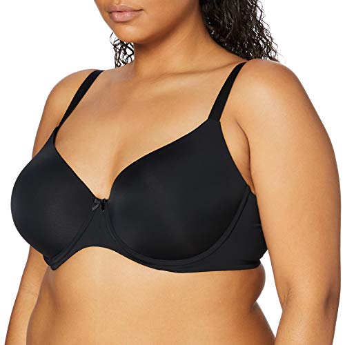 Marca Amazon - Iris & Lilly Sujetador Copa Alta Mujer, Negro (Black), 90D, Label: 34D