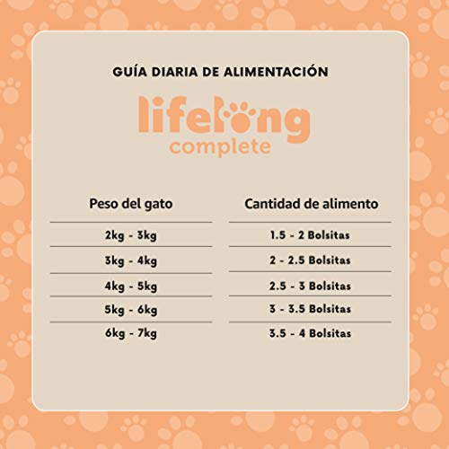 Marca Amazon - Lifelong Alimento completo para gatos adultos - Selección mixta en gelatina, 2,4 kg (24 bolsitas x 100g)