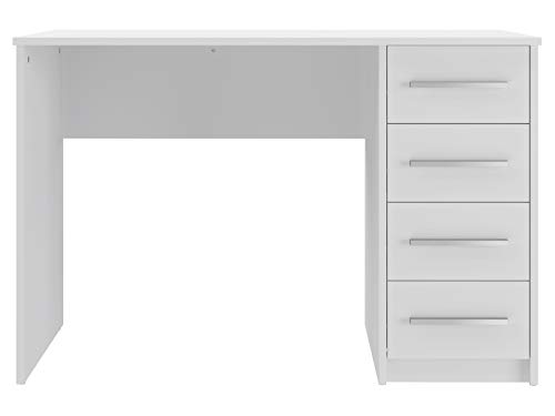 Marca Amazon - Movian Idro Modern - Escritorio con 4 cajones, 56 x 110 x 73 cm (blanco) Marca Amazon - Movian Idro Modern - Escritorio con 4 cajones, 56 x 110 x 73 cm (blanco)