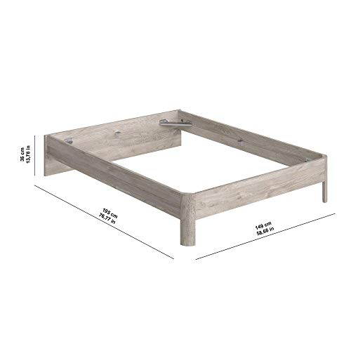 Marca Amazon - Movian Indre Modern - Base para cama de matrimonio con cabecero bajo, 194,5 x 144,5 x 31,7 cm (Efecto Roble) Marca Amazon - Movian Indre Modern - Base para cama de matrimonio con cabecero bajo, 194,5 x 144,5 x 31,7 cm (Efecto Roble)