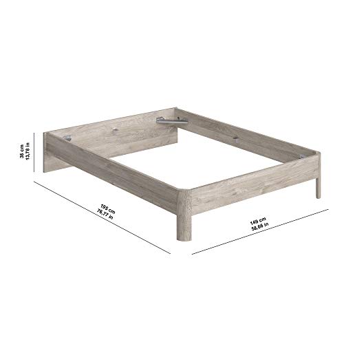 Marca Amazon - Movian Indre Modern - Base para cama de matrimonio con cabecero bajo, 194,5 x 144,5 x 31,7 cm (Efecto Roble) Marca Amazon - Movian Indre Modern - Base para cama de matrimonio con cabecero bajo, 194,5 x 144,5 x 31,7 cm (Efecto Roble)