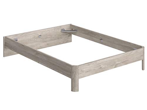 Marca Amazon - Movian Indre Modern - Base para cama de matrimonio con cabecero bajo, 194,5 x 144,5 x 31,7 cm (Efecto Roble) Marca Amazon - Movian Indre Modern - Base para cama de matrimonio con cabecero bajo, 194,5 x 144,5 x 31,7 cm (Efecto Roble)