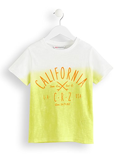 Marca Amazon - RED WAGON Camiseta con Estampado California Niños, Amarillo (Yellow), 128, Label:8 Years