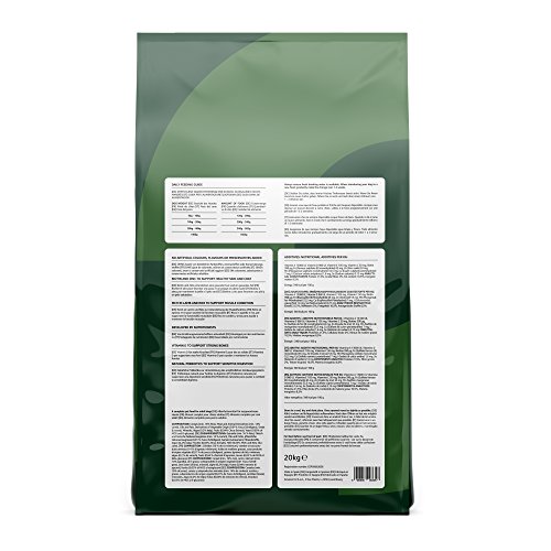 Marca Amazon - Solimo - Alimento seco completo para perro adulto rico en cordero y arroz, 1 Pack de 20 kg