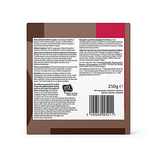 Marca Amazon - Solimo Cápsulas Espresso, compatibles con Nespresso - 100 cápsulas (2 x 50)