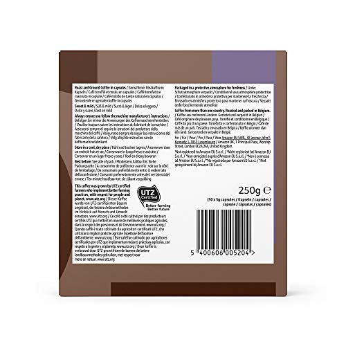 Marca Amazon - Solimo Cápsulas Lungo, compatibles con Nespresso - 100 cápsulas (2 x 50)