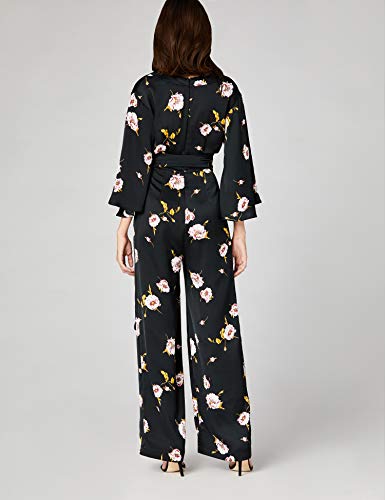 Marca Amazon - TRUTH & FABLE Mono de Noche con Manga Corta Mujer, Negro (Black Black), 34, Label: XXS Marca Amazon - TRUTH & FABLE Mono de Noche con Manga Corta Mujer, Negro (Black Black), 34, Label: XXS