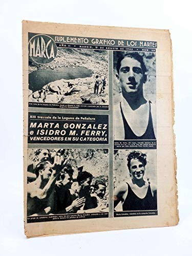 MARCA, SUPLEMENTO GRÁFICO DE LOS MARTES Nº 38. 17 De Agosto De 1943. Atletismo. Marca