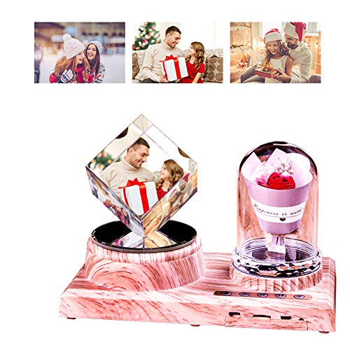 Marco de fotos personalizado Cubo de Rubik giratorio 3D Marcos múltiples personalizados Marco de fotos de boda DIY Decoración del hogar casado Familia Amor Amigos