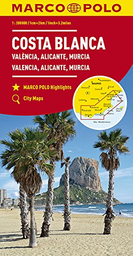 MARCO POLO Karte Costa Blanca, Valencia, Alicante, Castellón, Murcia 1:200 000: Wegenkaart 1:200 000 MARCO POLO Karte Costa Blanca, Valencia, Alicante, Castellón, Murcia 1:200 000: Wegenkaart 1:200 000