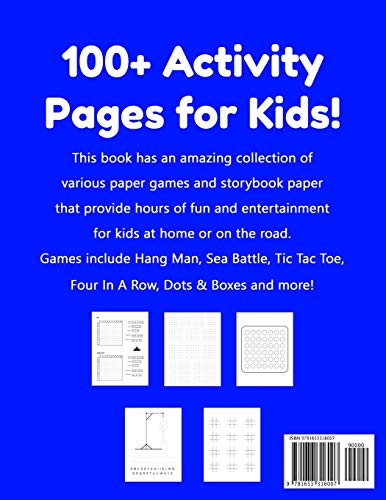 Marco's Activity Book: Ninja 100 + Fun Activities | Ready to Play Paper Games + Blank Storybook & Sketchbook Pages for Kids | Hangman, Tic Tac Toe, ... Name Letter M | Road Trip Entertainment
