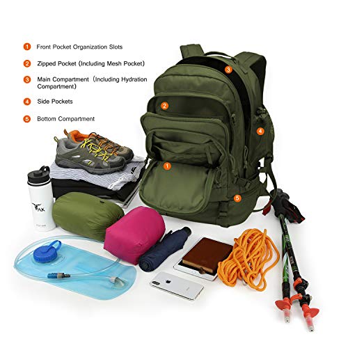 Mardingtop 28L Mochila Militar Táctical Bolsa de Asalto Molle Mochila Moto Mochilas de Senderismo Unisex para Acampada, Caza, Aire Libre Ciclismo y más Verde Militar Mardingtop 28L Mochila Militar Táctical Bolsa de Asalto Molle Mochila Moto Mochilas de Senderismo Unisex para Acampada, Caza, Aire Libre Ciclismo y más Verde Militar