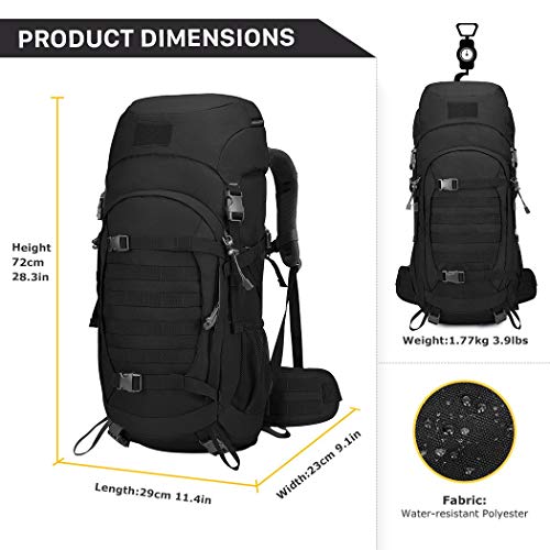 Mardingtop 50L/60L Mochila Táctica Militar Mochilas de Asalto MOLLE de Gran Capacidad Bolsa de Emergencia para Montañismo, Senderismo, Acampada, Caza y Actividad al Aire Libre (Nergo) Mardingtop 50L/60L Mochila Táctica Militar Mochilas de Asalto MOLLE de Gran Capacidad Bolsa de Emergencia para Montañismo, Senderismo, Acampada, Caza y Actividad al Aire Libre (Nergo)
