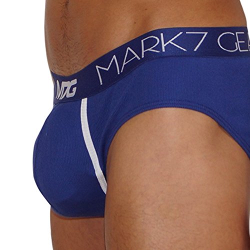 Mark7Gear Calzoncillos Track para hombre, color azul, con refuerzo de refuerzo, push-up azul XXL