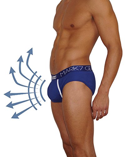 Mark7Gear Calzoncillos Track para hombre, color azul, con refuerzo de refuerzo, push-up azul XXL