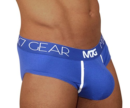 Mark7Gear Calzoncillos Track para hombre, color azul, con refuerzo de refuerzo, push-up azul XXL