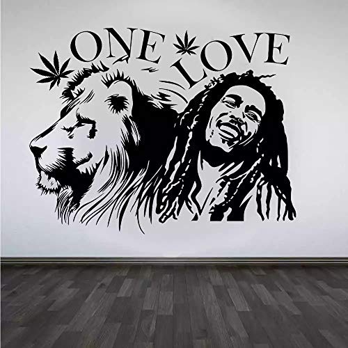 Marley Lion Reggae vinilo pared pegatina Yoga Studio India meditación