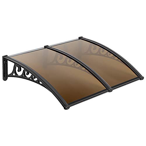 Marquesina para Puertas Ventanas Toldo Sólido Porche Delantero, Sombra Exterior,Techo (75x155cm, Marrón) Marquesina para Puertas Ventanas Toldo Sólido Porche Delantero, Sombra Exterior,Techo (75x155cm, Marrón)