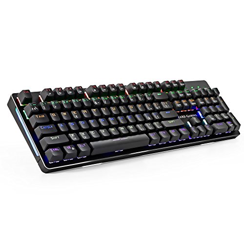 Mars Gaming MK4R - Teclado gaming para PC (Retroiluminado 6 colores, anti-ghosting, 10 perfiles luz, 6 efectos luz, Iluminación lateral RGB flow, 16 teclas control funciones, USB, Switch ROJO), negro