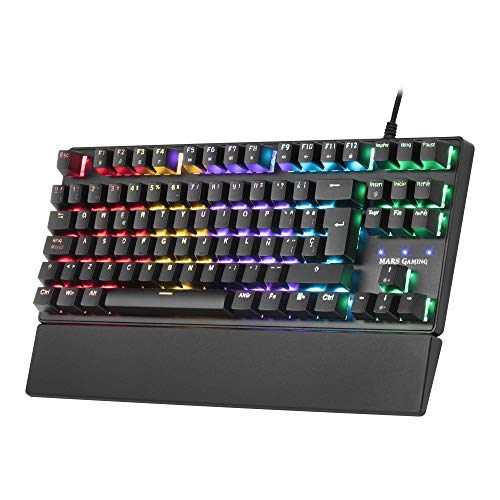 Mars Gaming MKXTKL, teclado mecánico switch rojo, LED 5 colores 10 efectos, ES Mars Gaming MKXTKL, teclado mecánico switch rojo, LED 5 colores 10 efectos, ES
