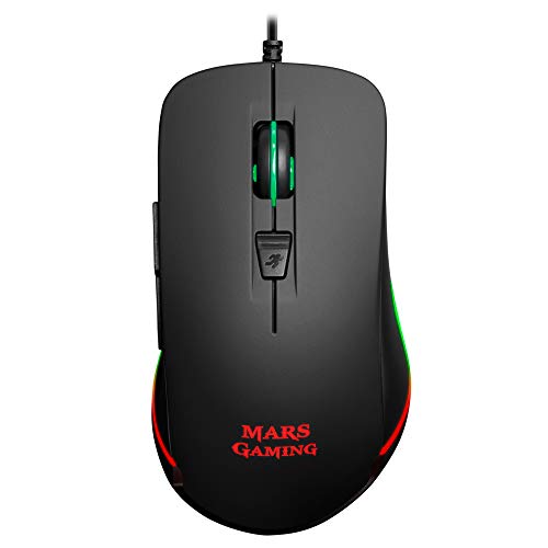Mars Gaming MM118 - Ratón Gaming de 9800 dpi (iluminación LED RGB, 6 Botones mecánicos, WindowsMacLinux), Color Negro Mars Gaming MM118 - Ratón Gaming de 9800 dpi (iluminación LED RGB, 6 Botones mecánicos, WindowsMacLinux), Color Negro