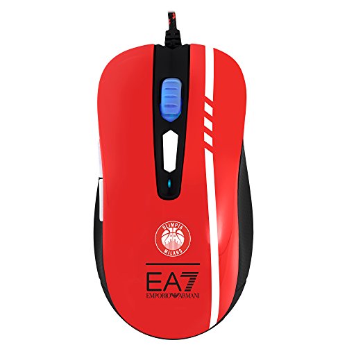 Mars Gaming MMEA7, Ratón Sensor Óptico 3200DPI, Oficial Olimpia Milano EA7, Rojo Mars Gaming MMEA7, Ratón Sensor Óptico 3200DPI, Oficial Olimpia Milano EA7, Rojo