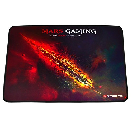 Mars Gaming MMP1 Alfombrilla Gaming para PC (Máxima Precisión con Cualquier Ratón, Base de Caucho Natural, Máxima Comodidad, Bordes Reforzados, Medium/ 35 x 25 cm)