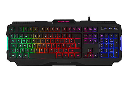 Mars Gaming MRK0, Teclado Gaming, RGB Rainbow, Antighosting, Layout Español