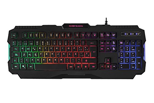 Mars Gaming MRK0, Teclado Gaming, RGB Rainbow, Antighosting, Layout Español Mars Gaming MRK0, Teclado Gaming, RGB Rainbow, Antighosting, Layout Español