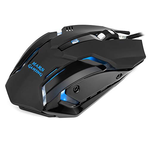 Mars Gaming MRM0 - Ratón PC, 4000DPI, óptico, iluminación RGB Flow, 6 botones Mars Gaming MRM0 - Ratón PC, 4000DPI, óptico, iluminación RGB Flow, 6 botones