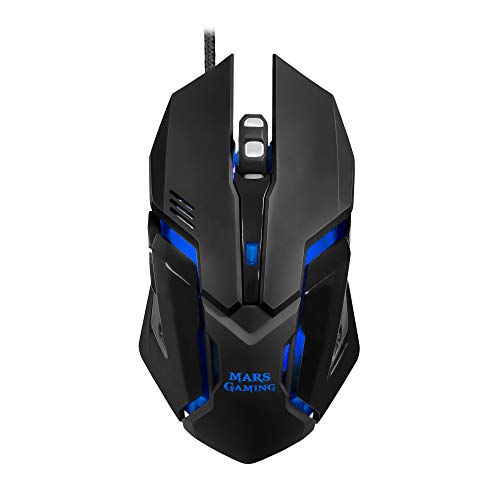 Mars Gaming MRM0 - Ratón PC, 4000DPI, óptico, iluminación RGB Flow, 6 botones Mars Gaming MRM0 - Ratón PC, 4000DPI, óptico, iluminación RGB Flow, 6 botones