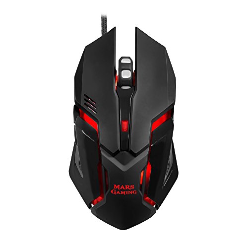 Mars Gaming MRM0 - Ratón PC, 4000DPI, óptico, iluminación RGB Flow, 6 botones Mars Gaming MRM0 - Ratón PC, 4000DPI, óptico, iluminación RGB Flow, 6 botones