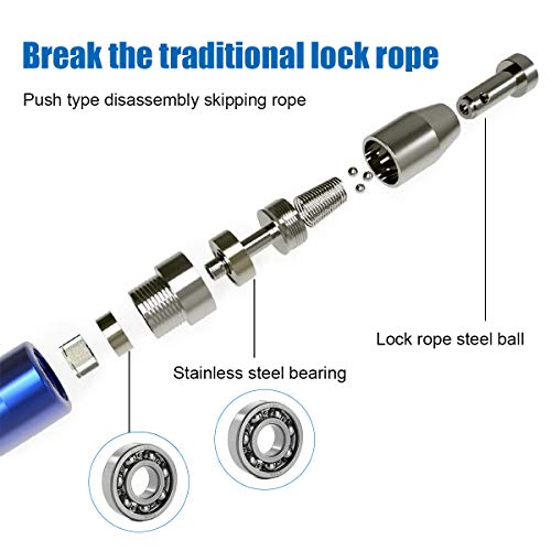 MARSACE Profesional Comba Cuerda Saltar Ajustable Crossfit Combas Hombre y Mujer Comba de Boxeo Speed Rope para Entrenamiento Funcional MARSACE Profesional Comba Cuerda Saltar Ajustable Crossfit Combas Hombre y Mujer Comba de Boxeo Speed Rope para Entrenamiento Funcional