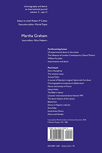 Martha Graham: A special issue of the journal Choreography and Dance (Choreography and Dance: An International Journal, Vol 5 Part 2) (Choreography & Dance Studies)