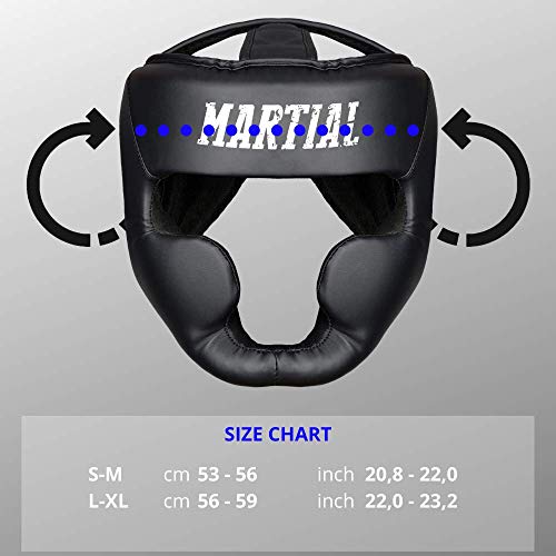 Martial Casco con Alta absorción de Impactos. Protección Facial con Visibilidad Ideal y Baja acumulación de Sudor. Casco de Boxeo para Artes Marciales, MMA, Boxeo, Kickboxing y Sparring. Martial Casco con Alta absorción de Impactos. Protección Facial con Visibilidad Ideal y Baja acumulación de Sudor. Casco de Boxeo para Artes Marciales, MMA, Boxeo, Kickboxing y Sparring.