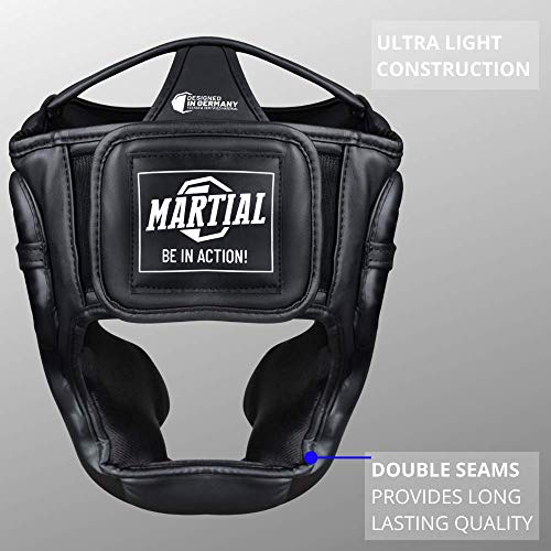 Martial Casco con Alta absorción de Impactos. Protección Facial con Visibilidad Ideal y Baja acumulación de Sudor. Casco de Boxeo para Artes Marciales, MMA, Boxeo, Kickboxing y Sparring. Martial Casco con Alta absorción de Impactos. Protección Facial con Visibilidad Ideal y Baja acumulación de Sudor. Casco de Boxeo para Artes Marciales, MMA, Boxeo, Kickboxing y Sparring.