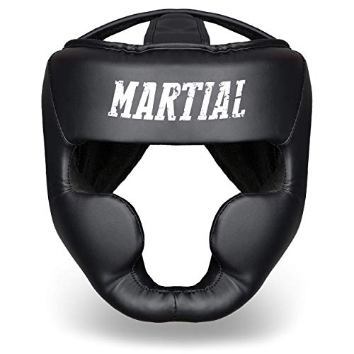 Martial Casco con Alta absorción de Impactos. Protección Facial con Visibilidad Ideal y Baja acumulación de Sudor. Casco de Boxeo para Artes Marciales, MMA, Boxeo, Kickboxing y Sparring.