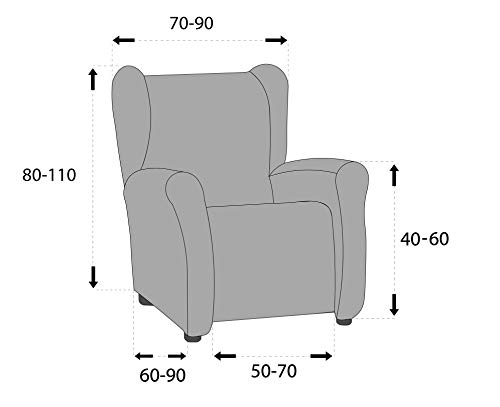 Martina Home Mejico - Funda elástica de Sillón Orejero, Doré, 33x42x8 cm