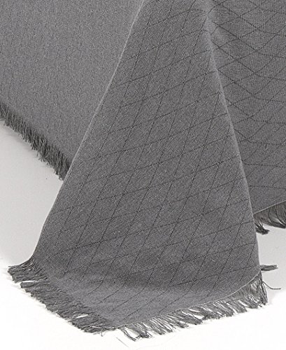 Martina Home Rombo Foulard Multiusos, Tela, Crudo-Gris, 230 x 260 cm