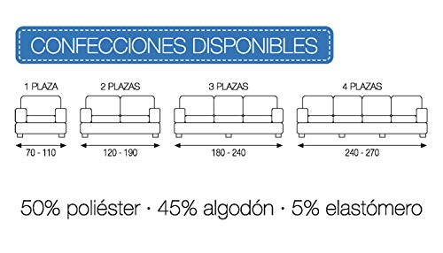 Martina Home Tunez Funda Elástica para Sofá, Tela, Gris, 2 Plazas (120-190 cm) Martina Home Tunez Funda Elástica para Sofá, Tela, Gris, 2 Plazas (120-190 cm)