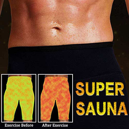 Martiount Pantalones de Sauna para Hombre Rutina de Ejercicio Pantalones Sudoracion Pantalones Cortos de Neopreno Que Adelgaza Pantalones Gym Fitness 2XL