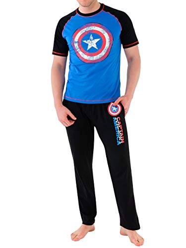 Marvel - Pijama para Hombre - Avengers Capitán América - Large