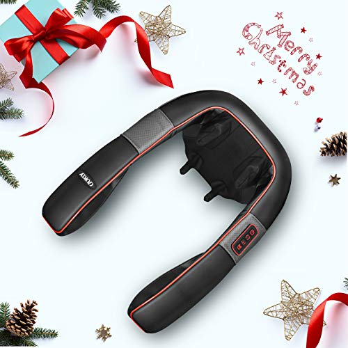 Masajeador de Cuello, ATMOKO 3D Shiatsu Masajeador de Hombros con Cubierta de Tela de Franela, Adaptador de Coche y Corriente, Masaje para Cuello, Espalda, Pantorrilla, Uso en el Hogar, Oficina, Coche Masajeador de Cuello, ATMOKO 3D Shiatsu Masajeador de Hombros con Cubierta de Tela de Franela, Adaptador de Coche y Corriente, Masaje para Cuello, Espalda, Pantorrilla, Uso en el Hogar, Oficina, Coche