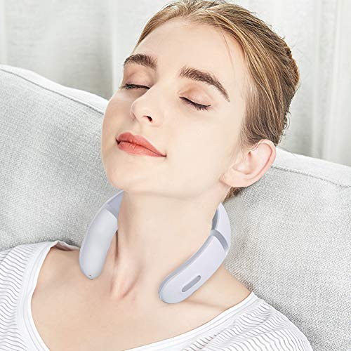 Masajeador de cuello, masajeador de hombro, masajeador de cuello eléctrico, cuello relajante, masajeador de cuello de pulso electromagnético con función de calefacción es adecuad