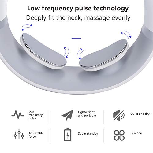 Masajeador de cuello, masajeador de hombro, masajeador de cuello eléctrico, cuello relajante, masajeador de cuello de pulso electromagnético con función de calefacción es adecuad