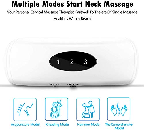 Masajeador de cuello, masajeador inteligente inalámbrico, equipo portátil de masaje 3D, vibración + función de impulso, uso en la oficina/casa/viajes/gimnasio (A) Masajeador de cuello, masajeador inteligente inalámbrico, equipo portátil de masaje 3D, vibración + función de impulso, uso en la oficina/casa/viajes/gimnasio (A)