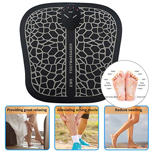 Masajeador de pies eléctrico EMS, Pulsos de Baja Frecuencia Estimulación Muscular Eléctrica, Cojín de Masaje de Pies Fisioterapia Inteligente para Mejorar la Circulación Sanguínea Masajeador de pies eléctrico EMS, Pulsos de Baja Frecuencia Estimulación Muscular Eléctrica, Cojín de Masaje de Pies Fisioterapia Inteligente para Mejorar la Circulación Sanguínea