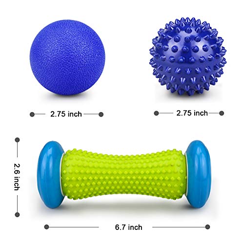 Masajeadores de Pies - Rodillo Masaje Pies y Masajeadores de Pelotas para Fascitis Plantar,Músculo,Cervical, Espalda, Nalgas, Hombro, Brazos