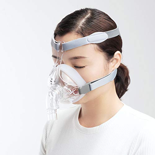 Máscara De Sueño De Cara Completa CPAP con Correa Y Manguera Ajustables para La Cabeza Máscara Facial para Máquina CPAP BIPAP De CPAP Solución De Apnea Antirronquidos